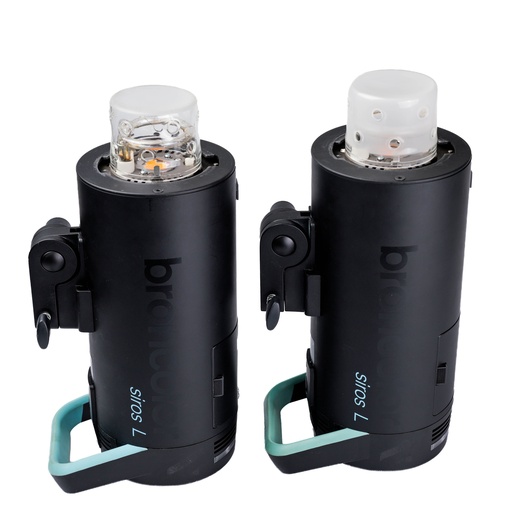 [SH31.720.07-8] Broncolor Siros 800 L x 2 w/ extra batteries + Outdoor Trolley/backpack - Grade 8