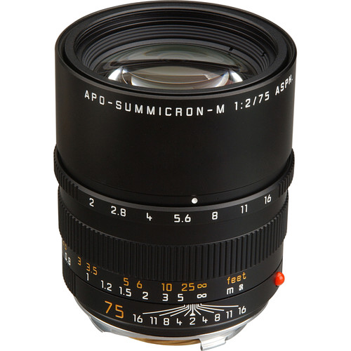 [SHLM11637-8] Leica 75mm f/2 APO-Summicron M ASPH Black - Grade 8