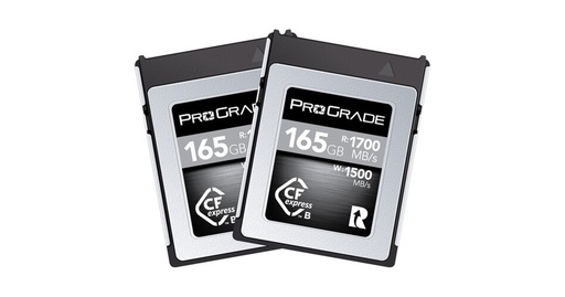 [PGCFX165GCP2NA] Prograde CF Express 165GB Type B Cobalt R:1700MB/s W:1500MB/s - 2 Pack 