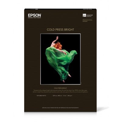 [C13S042312] Epson A2 Cold Press Bright Signature Worthy Paper 340gsm (25 Sheets)