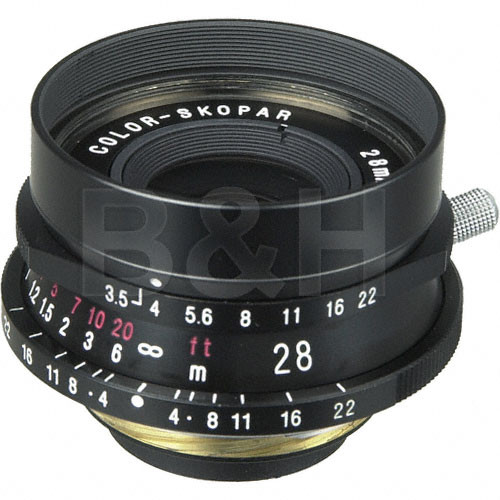 [SHV-L28F-8] Voigtlander 28mm f/3.5 Color-Skopar LTM Black w/- M adapter - Grade 8