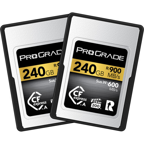 [PGCFXA240GE2NA] ProGrade Digital CF Express Type A Gold 240GB R900MB/S W800MB/S 2PK