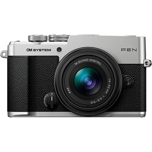 [V210081SG000] OM System Pen w/- 14-42mm f/3.5-5.6 III Lens (Silver)