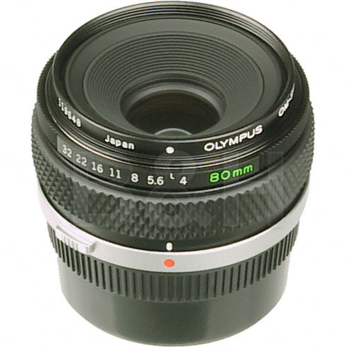 [SHZUI804M-8] Olympus Zuiko 80mm f/4 Auto-Macro Lens w/- telescope auto ext tube - Grade 8