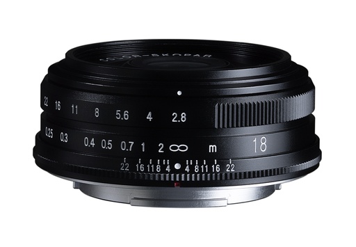 [V-X1828B] Voigtlander 18mm f/2.8 Color Skopar Aspherical Black : Fujifilm X