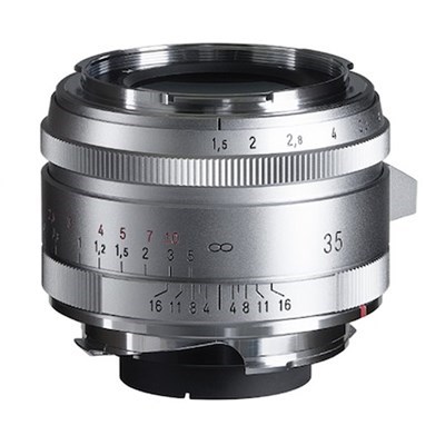 [V-M3515IIS] Voigtlander 35mm f/1.5 NOKTON Aspherical II Vintage Line Lens Silver: Leica M