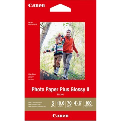 [PP3014X6-100] Canon 4x6 Photo Paper Plus Glossy II (100 Sheets)