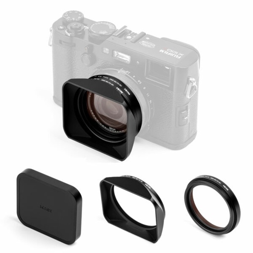 [N-466396] NiSi X100 Series NC UV Filter with 49mm Filter Adaptor, Metal LensHood and Lens Cap for Fujifilm - Black
