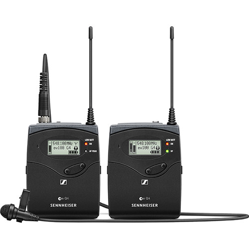 [SHEW100PG4-B-9] Sennheiser EW 100P G4 Camera-Mount Wireless Omni Lav Microphone B (626-558 MHz) Bodypack+ pelican case - Grade 9