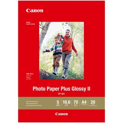 [PP301A4] Canon A4 Photo Paper Plus Glossy II (20 Sheets)